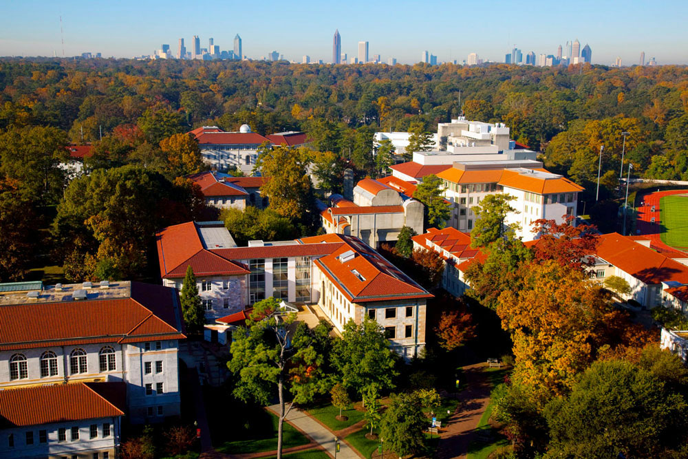 Aerial view of campus