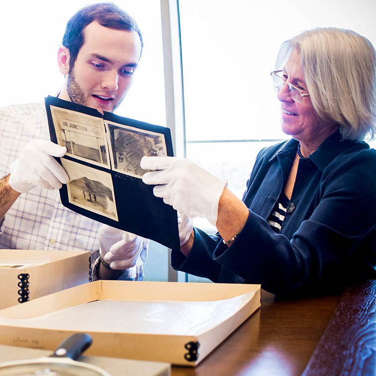 archivists reviewing historic documents